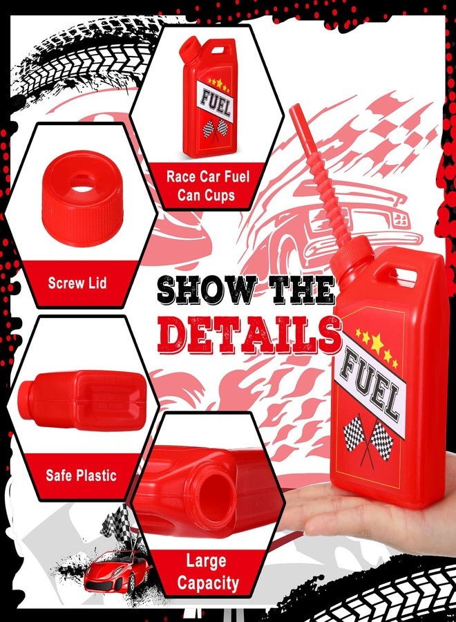 Mifoci 12 Pack Race Car Fuel Can Cups Set 11 oz Fuel Can Drinking Cups with Straw Racing Theme Birthday Party Favor for Kids Racing Car Theme Birthday Party Baby Shower Supplies - Image 3
